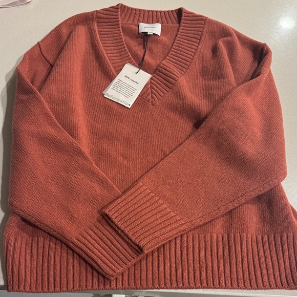 Reformation Sweaters - Reformation Terracotta V-Neck Sweater
